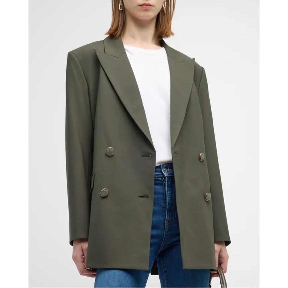 Veronica Beard Dickey Hutchinson Blazer Jacket Loden Green Size XL Wool Coat - Picture 2 of 12